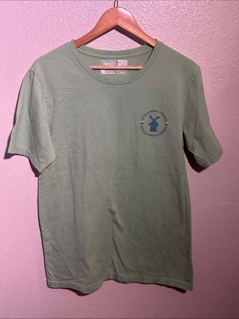 Dutch Bros Sage Green Short Sleeve Logo Tee